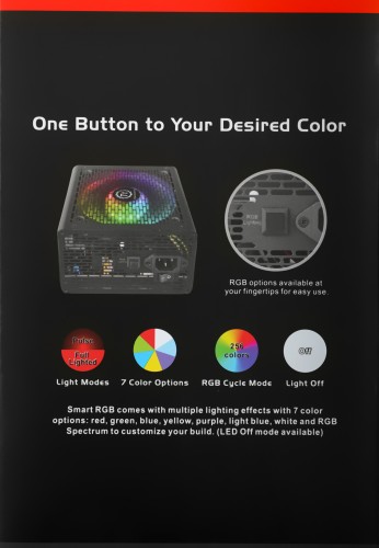 Блок питания Thermaltake ATX 750W Smart BX1 RGB 80+ bronze (20+4pin) APFC 120mm fan color LED 8xSATA RTL