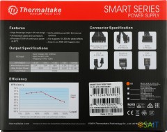 Блок питания Thermaltake ATX 750W Smart BX1 RGB 80+ bronze (20+4pin) APFC 120mm fan color LED 8xSATA RTL