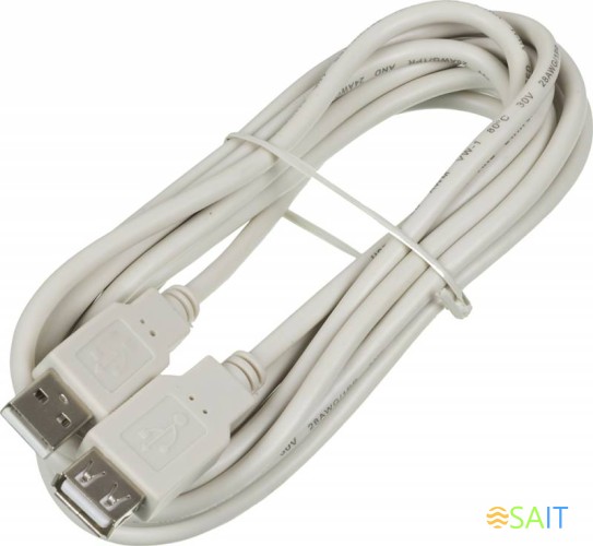 Кабель-удлинитель Ningbo USB A(m) USB A(f) 3м (USB2.0-AM-AF-3-BR) (блистер)