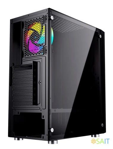 Корпус GMNG GG-CC100 черный без БП ATX 5x120mm 2xUSB2.0 1xUSB3.0 audio bott PSU