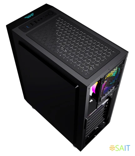 Корпус GMNG GG-CC100 черный без БП ATX 5x120mm 2xUSB2.0 1xUSB3.0 audio bott PSU