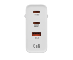 Сетевое З/У Сетевое З/У GoPower GPQC10 1USB+2Type-C 65W QC3.0 GAN белый