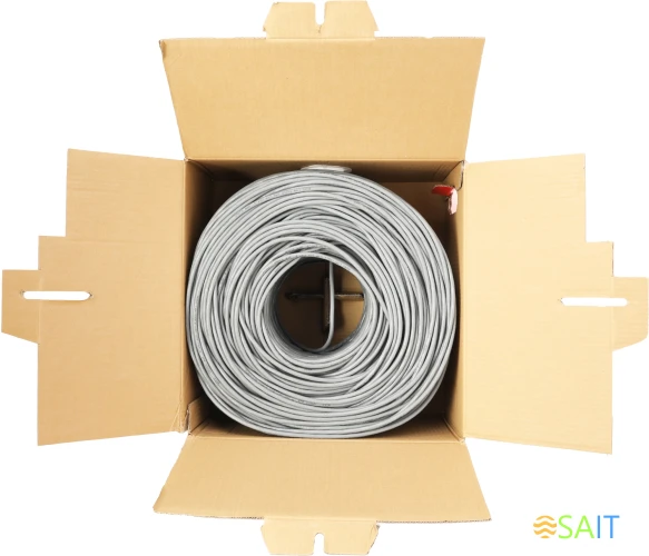 Кабель сетевой Buro BU-COP-057 UTP 4 пары cat.6 solid 0.57мм Cu 305м серый