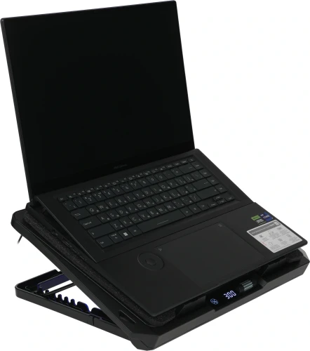 Подставка для ноутбука Digma D-NCP170-2x110RGB 18" 400x288x45мм 52дБ 2xUSB 2x 110ммFAN 1250г Fan-control металл/пластик черный