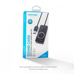 Внешняя звуковая карта Vention USB c регулятором громкости Черная Vention CDRBB