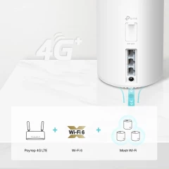 Бесшовный Mesh роутер TP-Link Deco X20-4G AX1800 10/100/1000BASE-TX/4G cat.6