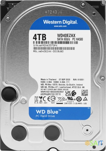 Жесткий диск WD SATA-III 4TB WD40EZAX Desktop Blue (5400rpm) 256Mb 3.5"