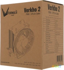 Устройство охлаждения(кулер) Formula AC Verkho 2 Soc-AM5/AM4/1200/1700/1851 черный/синий 4-pin 15-25dB Al+Cu 110W 307gr Ret (VERKHO 2)