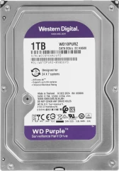 Жесткий диск WD SATA-III 1Tb WD10PURZ Surveillance Purple (5400rpm) 64Mb 3.5"