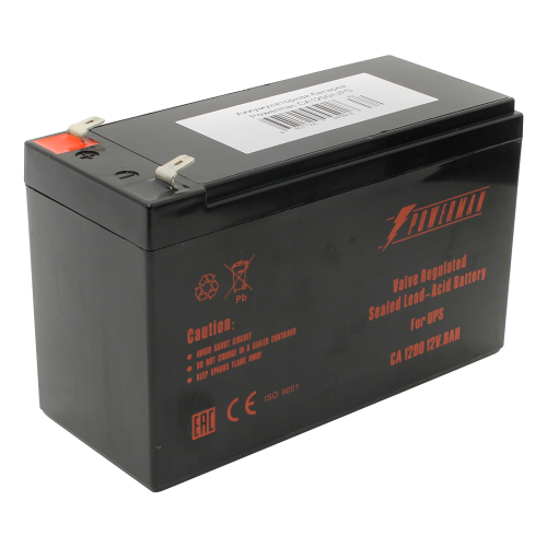 Батарея POWERMAN Battery CA1290, напряжение 12В, емкость 9Ач,макс. ток разряда 135А, макс. ток заряда 2.7А, свинцово-кислотная типа AGM, тип клемм F2, Д/Ш/В 151/65/94, 2.51 кг. Powerman CA1290/UPS