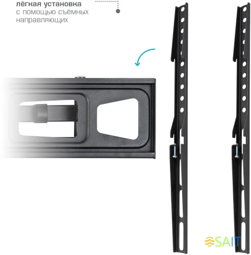 Кронштейн для телевизора Kromax CORBEL-11 титан 32"-75" макс.45кг настенный поворот и наклон