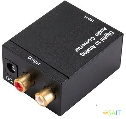 Переходник аудио Premier 5-987 TOS (f)/2хRCA (f) черный