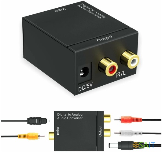 Переходник аудио Premier 5-987 TOS (f)/2хRCA (f) черный