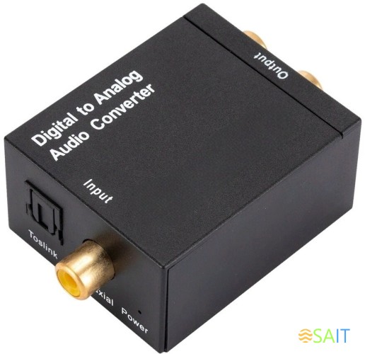 Переходник аудио Premier 5-987 TOS (f)/2хRCA (f) черный