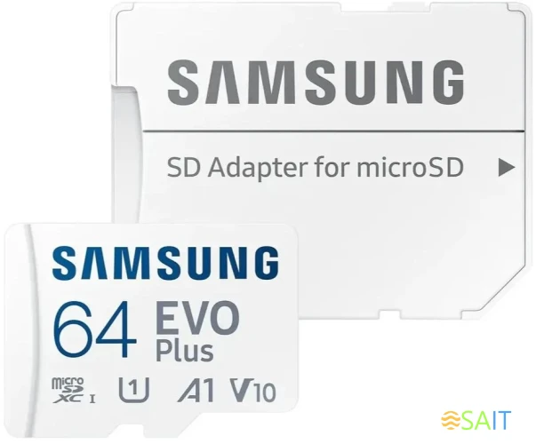 Флеш карта microSDXC 64GB Samsung MB-MC64SA EVO Plus + adapter