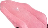 Кресло игровое Knight N1 Fabric розовый Velvet 36 с подголов. крестов. металл