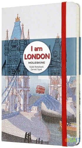 Блокнот Moleskine LIMITED EDITION I AM LONDON LEQP060IAMLO Large 130х210мм 240стр. слоновая кость страницы линейка твердая обложка белый