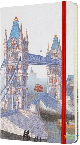 Блокнот Moleskine LIMITED EDITION I AM LONDON LEQP060IAMLO Large 130х210мм 240стр. слоновая кость страницы линейка твердая обложка белый