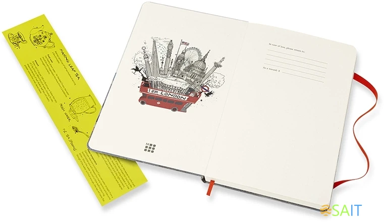 Блокнот Moleskine LIMITED EDITION I AM LONDON LEQP060IAMLO Large 130х210мм 240стр. слоновая кость страницы линейка твердая обложка белый