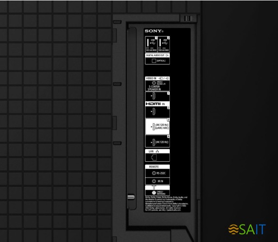 Телевизор OLED Sony 65" XR-65A80L BRAVIA титановый черный 4K Ultra HD 60Hz DVB-T DVB-T2 USB WiFi Smart TV