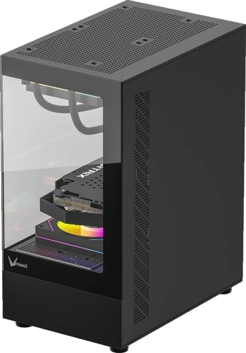 Корпус Formula Crystal Z1CM черный без БП mATX 5x120mm 1xUSB3.0 audio bott PSU