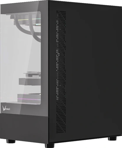 Корпус Formula Crystal Z1CM черный без БП mATX 5x120mm 1xUSB3.0 audio bott PSU