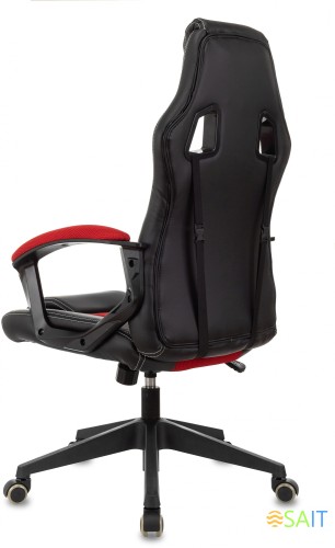 Кресло игровое Zombie Arena черный/красный эко.кожа/ткань крестов. пластик