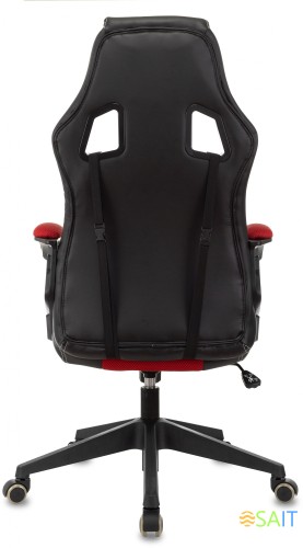 Кресло игровое Zombie Arena черный/красный эко.кожа/ткань крестов. пластик