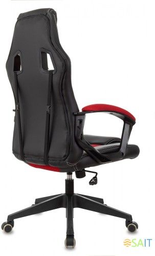 Кресло игровое Zombie Arena черный/красный эко.кожа/ткань крестов. пластик