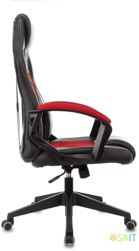 Кресло игровое Zombie Arena черный/красный эко.кожа/ткань крестов. пластик