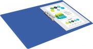 Папка метал.зажим Бюрократ -PZ05CBLUE A4 пластик 0.5мм торц.наклейка синий