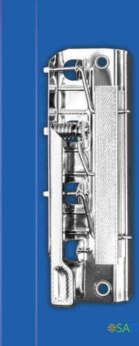 Папка метал.зажим Бюрократ -PZ05CBLUE A4 пластик 0.5мм торц.наклейка синий
