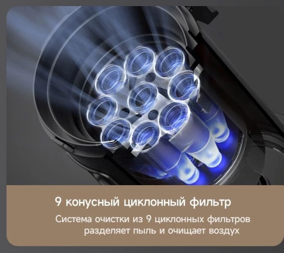 Пылесос ручной Deerma DEM-T30W Station 240Вт серый/черный