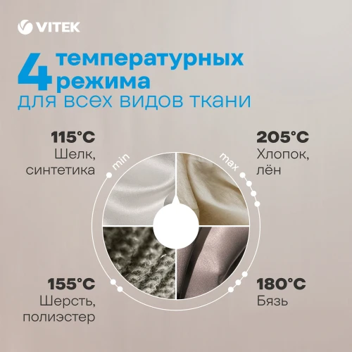 Утюг Vitek VT-8329 2600Вт черный/белый/синий