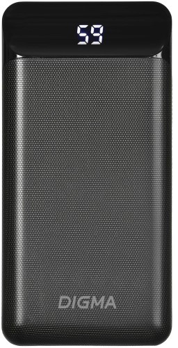 Мобильный аккумулятор Digma DG-20000-PL 20000mAh QC3.0/PD3.0 18W 3A 2xUSB-A/USB-C черный (DG-20000-PL-BK)