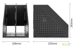 Лоток вертикальный Deli 78999Black 2отд. складной A4 168х255х243мм черный пластик