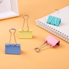 Зажимы Deli E8552A металл 41мм ассорти (упак.:24шт) пластиковая коробка