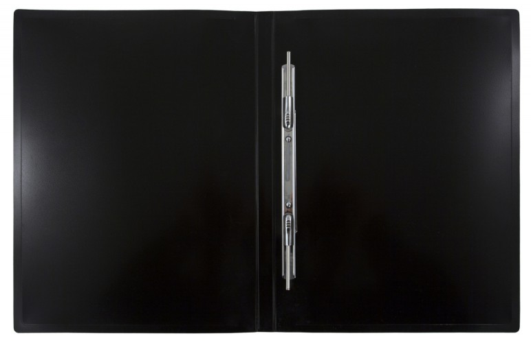 Папка метал.пруж.скоросш. Бюрократ DeLuxe DL07PBBERRY A4 пластик 0.7мм кор.27мм черничный