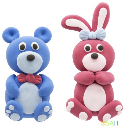 Пластилин легкий Silwerhof Веселые друзья LC12OP-180st 12цв. 15гр. стек 3шт пакет