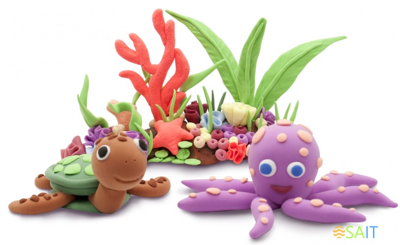 Пластилин легкий Silwerhof Веселые друзья LC12OP-180st 12цв. 15гр. стек 3шт пакет