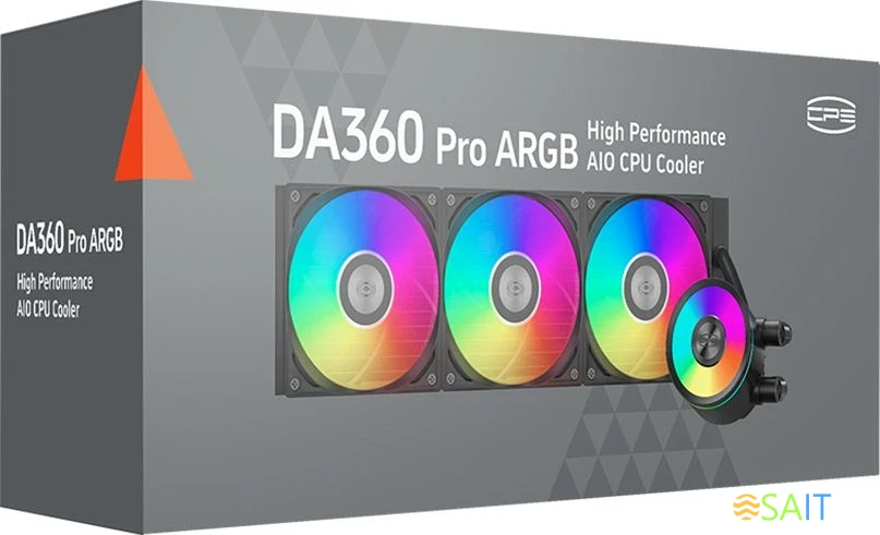 Система водяного охлаждения PcCooler DA360 Pro ARGB Soc-AM5/AM4/1200/1700/1851 черный 4-pin 33.8dB Al 300W Ret (DA360PRO-BKAWXX -GL)