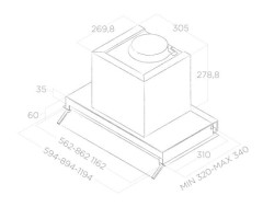 Встраиваемые вытяжки ELICA Elica BOXIN LX/IX/A/120-PRF0114762A