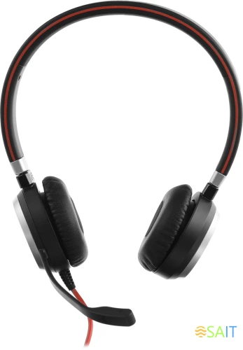 Наушники с микрофоном Jabra Evolve 40 MS черный 1.2м накладные USB оголовье (6399-823-109)