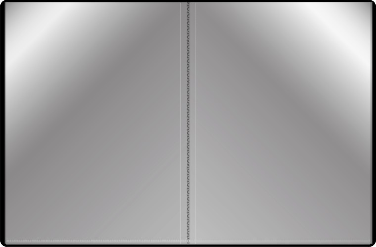 Папка с 20 прозр.вклад. Бюрократ -BPV20BLACK A4 пластик 0.6мм торц.карм с бум. встав черный