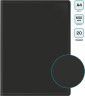 Папка с 20 прозр.вклад. Бюрократ -BPV20BLACK A4 пластик 0.6мм торц.карм с бум. встав черный
