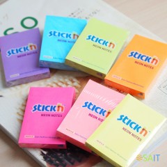 Блок самоклеящийся бумажный Stick`n 21162 51x76мм 100лист. 70г/м2 неон розовый