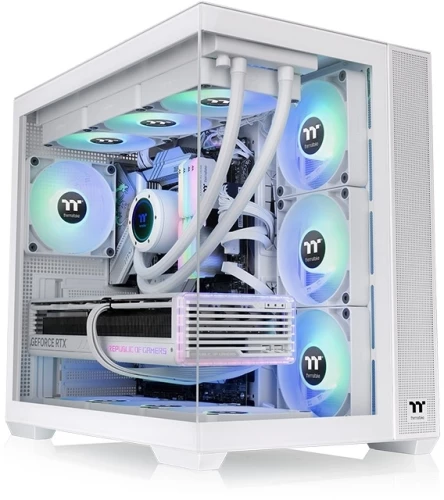 Корпус Thermaltake View 380 TG ARGB Snow белый без БП ATX 6x120mm 2x140mm 1x200mm 2xUSB3.0 audio bott PSU