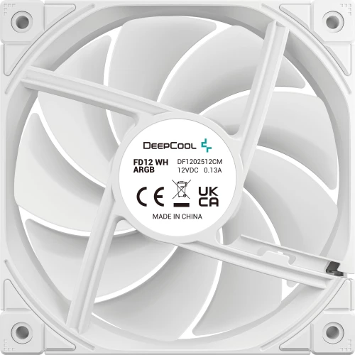 Вентилятор для корпуса Deepcool FD12 120х120x25 белый 4-pin 26.9дБ (упак.:3шт) (R-FD12-WHNPN3-G) Ret