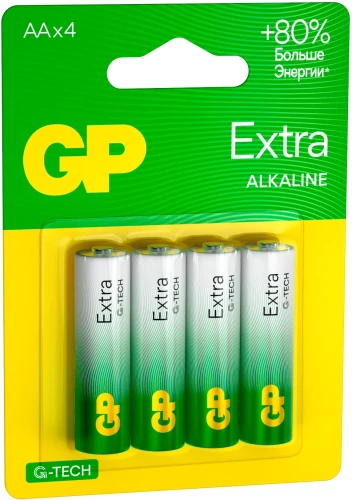 Батарея GP Extra Alkaline 15AXA21-2CRSBC4 AA (4шт) блистер