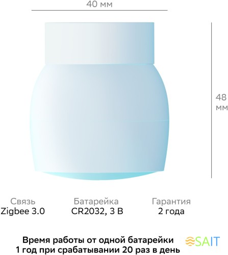 Датчик движ. Sber SBDV-00029 белый